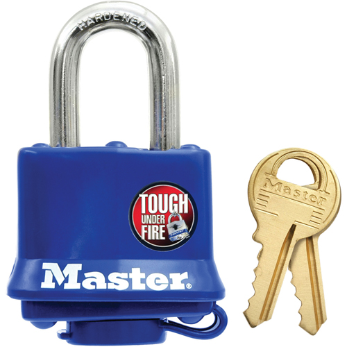 Weather-Resistant Padlock, Blue, Keyed Different, Laminated Steel, 1-9/16" Width Nuna Depot Inc.