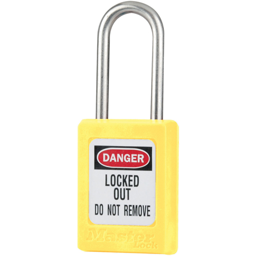 S31 Zenex Safety Padlock, Yellow, Keyed Different, Thermoplastic, 1-3/8" Width Nuna Depot Inc.