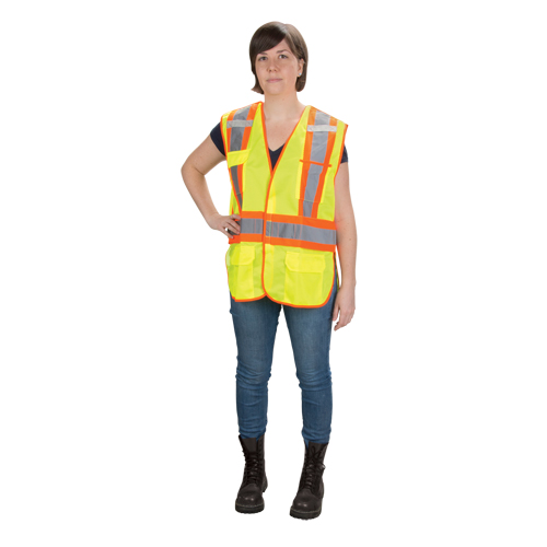 CSA Compliant High Visibility Surveyor Vest, High Visibility Lime-Yellow, 2X-Large, Polyester Nuna Depot Inc.