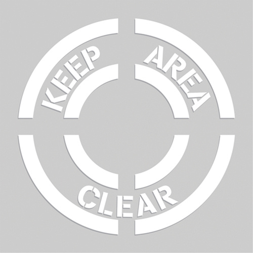 Floor Marking Stencils - Keep Area Clear, Pictogram, 20" x 20" Nuna Depot Inc.