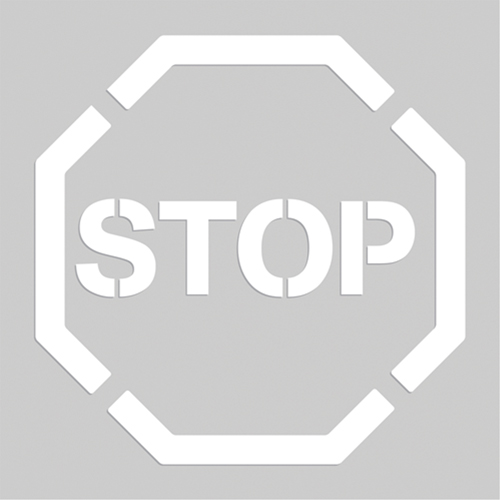 Floor Marking Stencils - Stop, Pictogram, 20" x 20" Nuna Depot Inc.