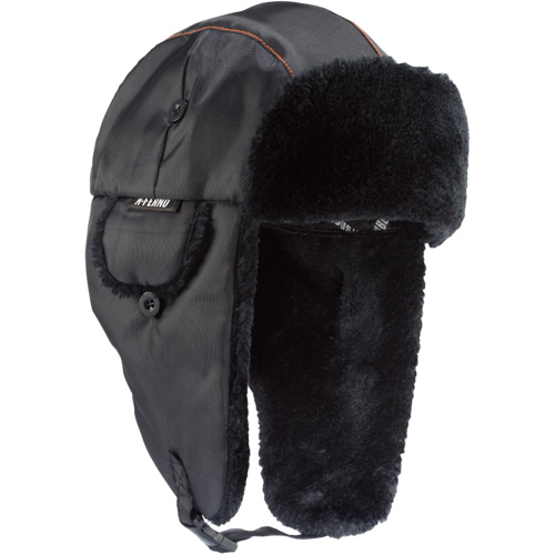 Chapeau de trappeur classique N-Ferno 6802, Doublure en Fourrure synth&eacute;tique, Moyen/Petit, Noir Nuna Depot Inc.