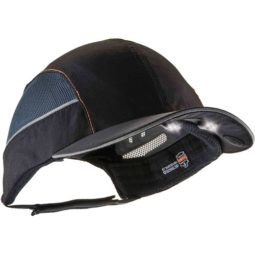 Skullerz&reg; 8960 Short Brim Bump Cap with LED Lighting, Black Nuna Depot Inc.