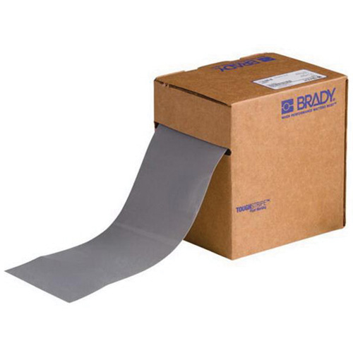 ToughStripe&reg; Floor Marking Tape, 4" x 100', Polyester, Grey Nuna Depot Inc.