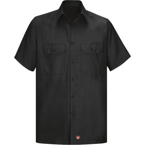 Chemise &agrave; manches courtes en tissu ind&eacute;chirable, Hommes, 3T-Grand, Noir Nuna Depot Inc.