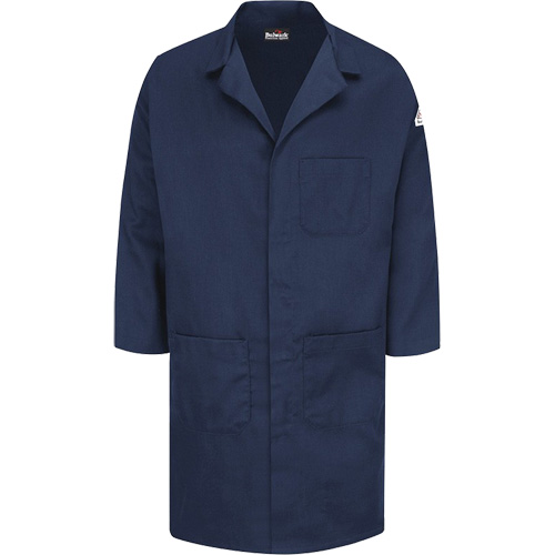 Excel FR&reg; ComforTouch&reg; Lab Coat, Cotton, Medium, Navy Blue Nuna Depot Inc.