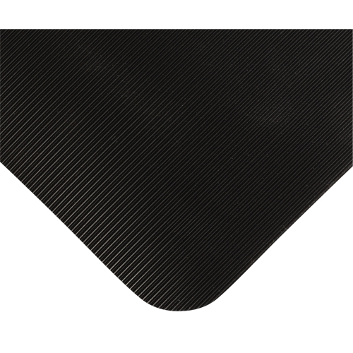 Tapis tr&egrave;s robuste pour panneau de contr&ocirc;le No 720, Ondul&eacute;, 3' x 10' x 5/8", Noir, PVC Nuna Depot Inc.