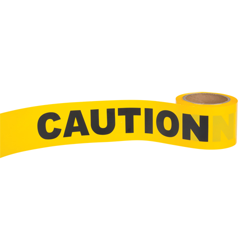 "Caution" Barricade Tape, English, 3" W x 300' L, 1.5 mils, Black on Yellow Nuna Depot Inc.