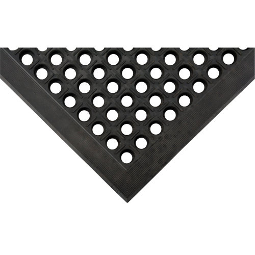 Anti-Fatigue Matting, Slotted, 3' x 5' x 7/8", Black, Natural Rubber Nuna Depot Inc.