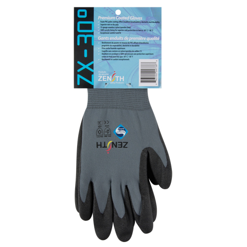 Gants enduits de premi&egrave;re qualit&eacute; ZX-30°, 11/2T-Grand, R&ecirc;vetement PVC, Calibre 15, Enveloppe en Nylon Nuna Depot Inc.