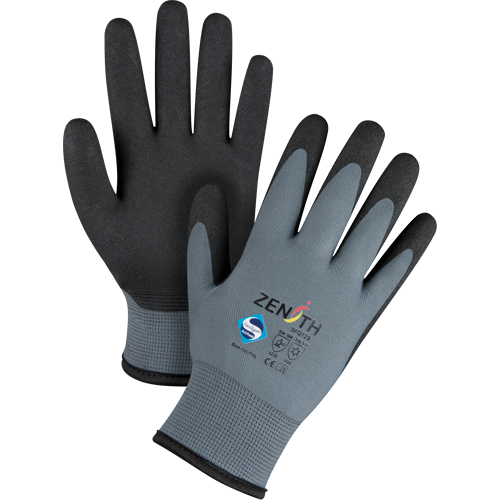 Gants enduits de premi&egrave;re qualit&eacute; ZX-30°, 11/2T-Grand, R&ecirc;vetement PVC, Calibre 15, Enveloppe en Nylon Nuna Depot Inc.
