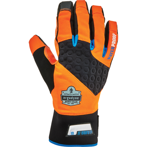 Gants utilitaires thermiques haute visibilit&eacute; performants et &eacute;tanches ProFlex 818WP, Paume Polyur&eacute;thane, Taille Petit Nuna Depot Inc.