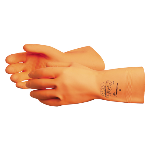 408 Heavyweight Gloves, Size Small/7, 13" L, Latex, Flock-Lined Inner Lining, 30-mil Nuna Depot Inc.