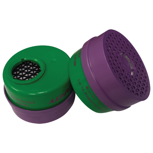 Cartouche pour respirateur, Combinaison cartouche et filtre contre les particules pour gaz/vapeurs, Ammoniac/M&eacute;thylamine/Filtre P100 Nuna Depot Inc.