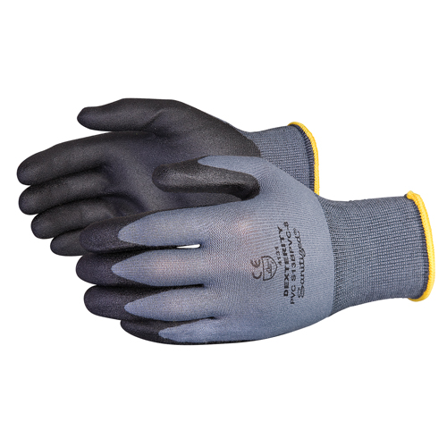 Gants enduits Dexterity, 11/2T-Grand, R&ecirc;vetement PVC, Calibre 13, Enveloppe en Nylon Nuna Depot Inc.