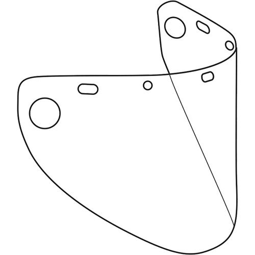 Visi&egrave;re d&eacute;coup&eacute;e &agrave; l'emporte-pi&egrave;ce et form&eacute;e Dynamic, Polycarbonate, Teinte Transparent Nuna Depot Inc.