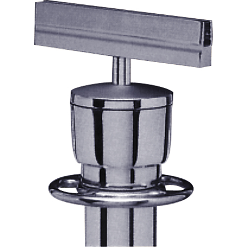 Support d'enseigne pour poteau portable, Chrome satin&eacute; Nuna Depot Inc.