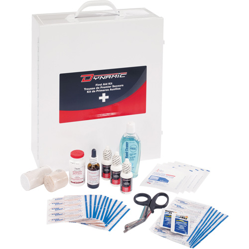 Trousse de premiers soins industrielle pour usage g&eacute;n&eacute;ral Dynamic, Dispositif m&eacute;dical Classe 1, Boîte en m&eacute;tal Nuna Depot Inc.