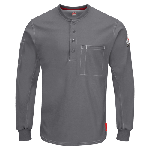 Chemises Henley Excel FR &agrave; manches longues, Petit, Gris Nuna Depot Inc.