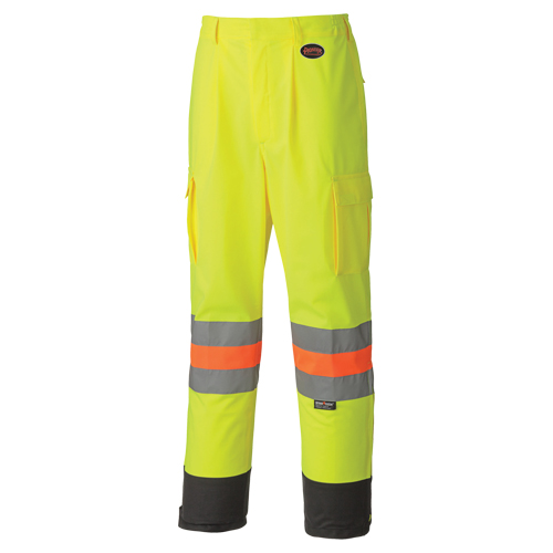 6009 Pantalon de s&eacute;curit&eacute; routi&egrave;re respirant, Polyester, T-petit, Jaune lime haute visibilit&eacute; Nuna Depot Inc.