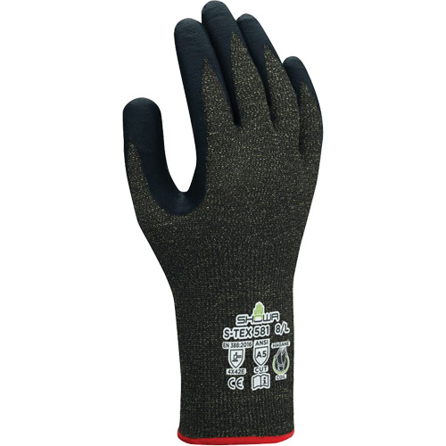 Gants r&eacute;sistants aux coupures S-TEX 581, Taille 6/Petit, Calibre 13, Rev&ecirc;tement Mousse de nitrile, Enveloppe en Acier inoxydable/Kevlar, ANSI/ISEA 105 niveau 5/EN 388 niveau E Nuna Depot Inc.