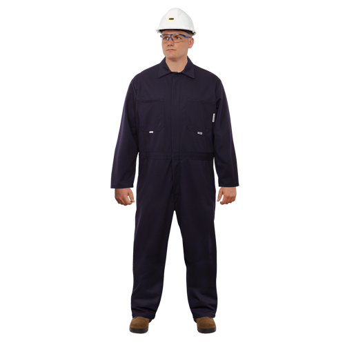 UltraSoft&reg; Arc Flash & FR Coveralls, Size 46, Navy Blue, 12.4 cal/cm2 Nuna Depot Inc.