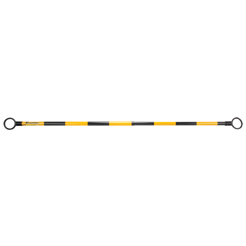 Barre t&eacute;lescopique pour barricade, Longueur d&eacute;ploy&eacute;e de 85", Noir/Jaune Nuna Depot Inc.
