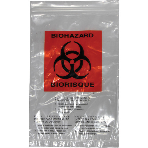 Dynamic Hazardous Waste Bags, Bio-Hazard, 9" L x 6" W, 2.0 mils Nuna Depot Inc.