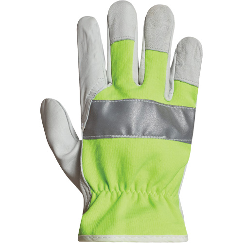 Gants de conducteur haute visibilit&eacute; avec bandes r&eacute;fl&eacute;chissantes Endura, 3T-Grand, Paume en Cuir fleur de ch&egrave;vre Nuna Depot Inc.