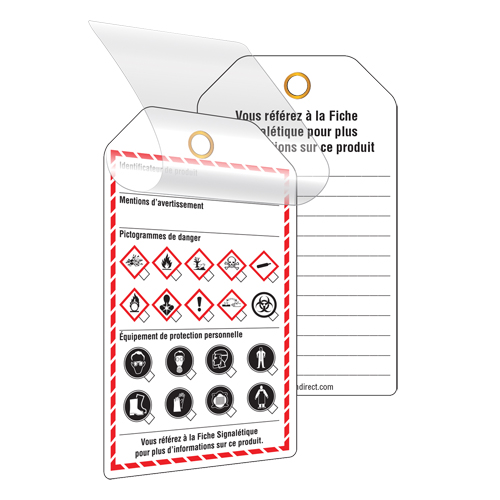 Self-Laminating Workplace Tags, Cardstock, 3-3/8" W x 5-3/4" H, French Nuna Depot Inc.