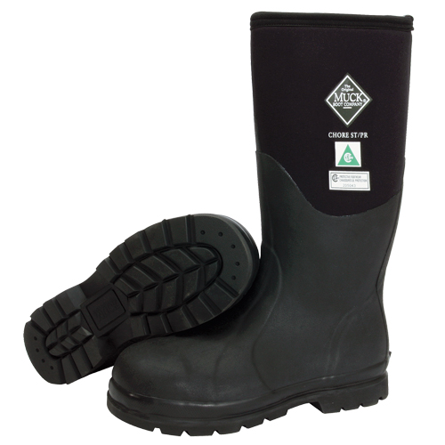 Bottes de travail avec doublure en molleton Chore Classic, Caoutchouc, Embout Acier, Pointure 5, Semelle R&eacute;sistant aux perforations Nuna Depot Inc.