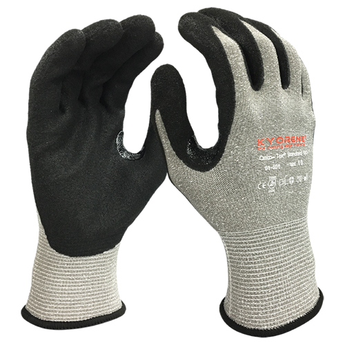 Cut-Resistant Gloves, Size Large/9, 13 Gauge, Foam Nitrile Coated, Kyorene&reg; Shell, ANSI/ISEA 105 Level 3/EN 388 Level C Nuna Depot Inc.