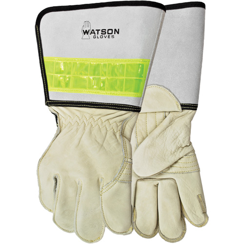 Gants de soudage pour monteur de ligne pour disjoncteur, Cuir fleur de vache, Taille Moyen Nuna Depot Inc.