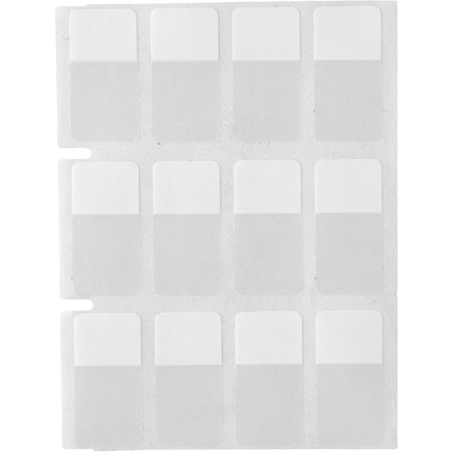 &eacute;tiquettes autoplastifiantes pour c&acirc;bles & fils de s&eacute;rie Core, Vinyle, 0,5" lo x 0,75" h, Transparent Nuna Depot Inc.