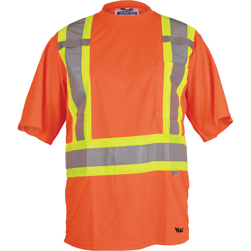 Viking&reg; Safety T-Shirt, Polyester, Small, High Visibility Orange Nuna Depot Inc.