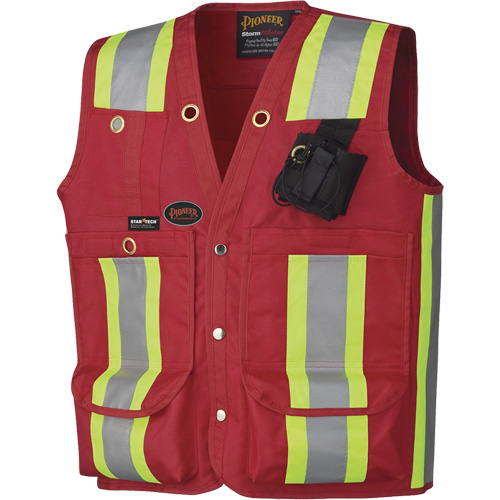 695 Surveyor's / Supervisor's Safety Vest, Red, X-Large, Polyester Nuna Depot Inc.