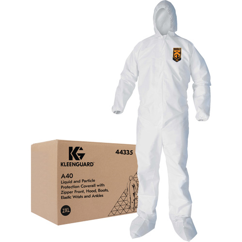 Kleenguard A40 Coveralls, 2X-Large, White, Microporous Nuna Depot Inc.