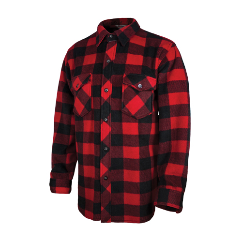 Chemise &agrave; carreaux en molleton solaire, Hommes, Grand, Rouge Nuna Depot Inc.