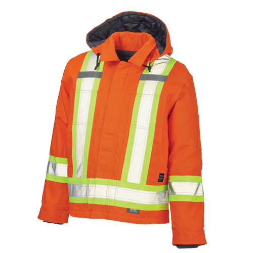 Manteau de s&eacute;curit&eacute;, Orange haute visibilit&eacute;, Grand Nuna Depot Inc.