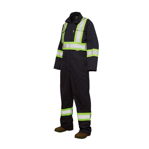 Unlined Safety Coveralls, Large, Navy Blue Nuna Depot Inc.