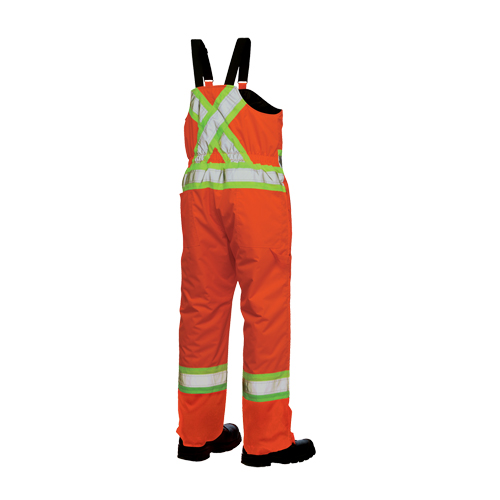 Salopettes de s&eacute;curit&eacute; doubl&eacute;e, Polyester/Polyur&eacute;thane, Grand, Orange haute visibilit&eacute; Nuna Depot Inc.
