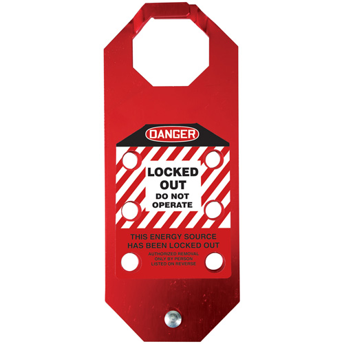 Stopout&reg; OSHA Danger Aluma-Tag Locked Out Do Not Operate Hasp, Red Nuna Depot Inc.