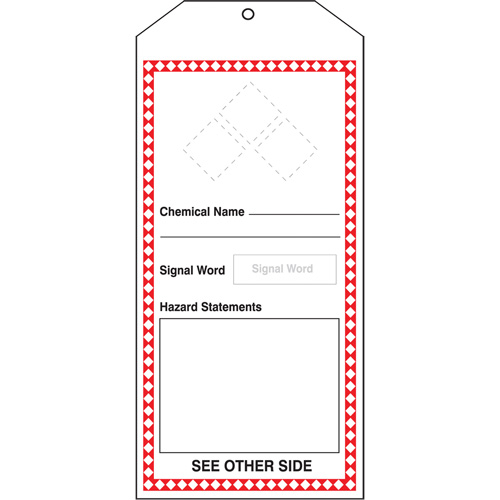Tr&egrave;s grandes &eacute;tiquettes SGH, Papier cartonn&eacute;, 3-7/8" la x 8-1/2" h, Anglais Nuna Depot Inc.