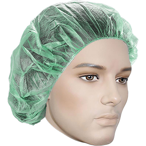 Bonnets bouffants, Polypropyl&egrave;ne, 21", Vert Nuna Depot Inc.
