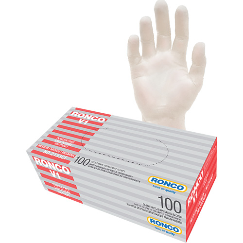 Disposable Gloves, Medium, Vinyl, 3-mil, Powder-Free, Clear Nuna Depot Inc.