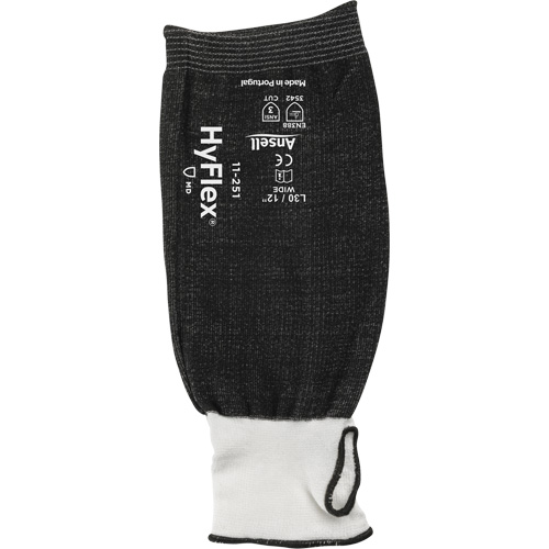 HyFlex&reg; Cut-Resistant Sleeve, HPPE, 12", ANSI/ISEA 105 Level 3, Black Nuna Depot Inc.