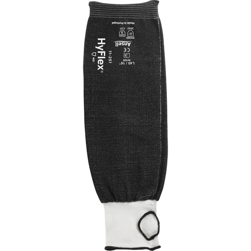 HyFlex&reg; Cut-Resistant Sleeve, HPPE, 16", ANSI/ISEA 105 Level 3, Black Nuna Depot Inc.