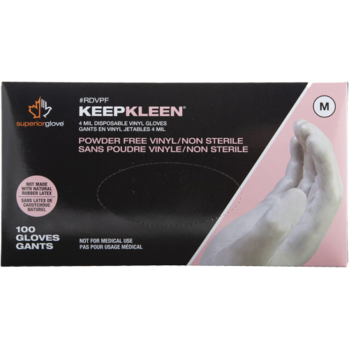 Disposable Gloves, Small, Vinyl, 4-mil, Powder-Free, White Nuna Depot Inc.