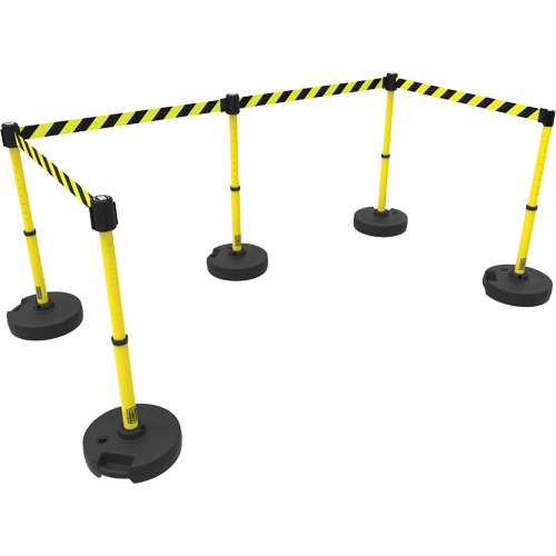 Ensemble de cinq montants pour barri&egrave;re PLUS, Plastique, 42" h, Ruban Jaune, Longueur du ruban 15' Nuna Depot Inc.