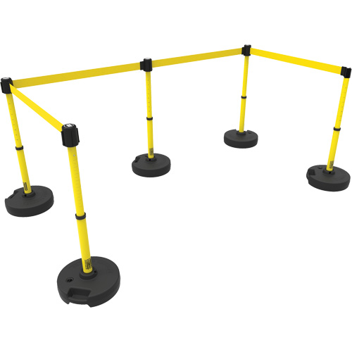 Ensemble de cinq montants pour barri&egrave;re PLUS, Plastique, 42" h, Ruban Jaune, Longueur du ruban 15' Nuna Depot Inc.
